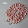 85cm dusty pink resin bag strap with marble texture and gold metal spring clasps - 85cm / Pink