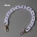 Dettaglio catena per borsa da 45 cm in resina acrilica con chiusure a moschettone dorate - Chiusura a Ferro di Cavallo-45CM