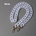 85cm white marble acrylic resin bag strap with chunky chain links and gold clasps - Fishbone Style-85CM