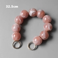 Pink marble acrylic bead chain strap for handbag with gold rings 32.5cm - 32.5cm / Pink