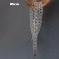 Iridescent acrylic chain strap with gold lobster clasps and 85cm length detail - Iridescent Transparent / 85cm