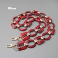 Vintage 88cm rote Marmor Acrylharz Taschenkette mit goldenen Metall Karabinerhaken - Schulterstil / Marmorrot