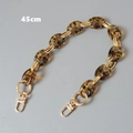Retro 45cm amber resin pig nose chain strap with gold rings and lobster clasps - Amber 45CM