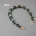 Cadena barroca de resina jaspeada verde oscuro y metal dorado para bolsos de 46cm - Verde Esmeralda Corto