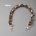 Correa de cadena de resina barroca en mármol ámbar y metal oro rosa de 46cm - Marrón Corto