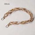 Detail of 40cm vintage resin acrylic chain strap with gold lobster clasps for handbags - 40CM / Beige