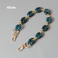 Green marble resin chain strap with gold metal lobster clasps for handbags, 45cm length - Green 45CM