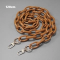 Tracolla in resina tartarugata con ganci in metallo argento e lunghezza di 120cm - 120cm / Cioccolato