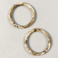 Set di due manici circolari in resina marmorizzata ambra 10cm per borse fai-da-te - Albicocca