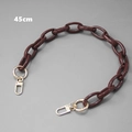 Catena per borsa in acrilico tartarugato 45cm con ganci dorati e maglie spesse - 45cm / Marrone Rossastro