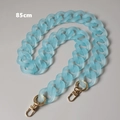 Detailed 85cm light blue frosted acrylic chain strap with gold lobster clasps for bags - 85cm / Light Blue Zircon