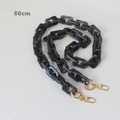 80cm dark gray acrylic chunky chain strap with gold lobster clasps for shoulder bags - 80cm / Gray