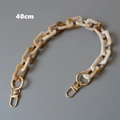 Detalle de cadena para bolso de 40 cm con eslabones de mármol y cierres metal dorado - 40CM / Hebilla de Morseto