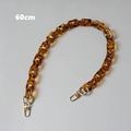 Detailed view of 60cm leopard acrylic bag chain with gold lobster clasps and thick links - Horsebit Leopard / 60CM