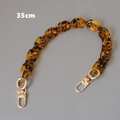 Detalle de la cadena de resina ámbar de 35cm con ganchos de metal dorado claro - Color Sólido 35CM