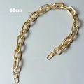 Catena dorata da 60cm con chiusura a moschettone per tracolla borsa ricambio - Oro 60cm