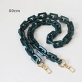 80cm vintage emerald green marble acrylic chain strap with gold swivel hooks for handbags - 80cm / Dark Blue