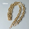 Dettaglio tracolla a catena dorata da 120cm con chiusure a moschettone per borse a mano - Oro 120cm