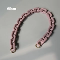 Tracolla a catena rosa in resina 65cm con anelli in metallo dorato per borse - 65cm / Viola