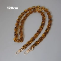 Detalle de cadena de bolso de acrílico leopardo de 120cm con cierres de mosquetón dorados - Color Sólido 120CM