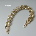 Detail of 40cm gold chunky chain strap with lobster clasp for handbags and shoulder bags - Big Q Gold 40CM