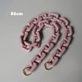 Tracolla a catena in resina rosa da 86cm con chiusure ad anello dorate per borse - 86cm / Viola
