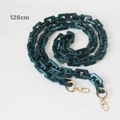 120cm dark green marble resin strap with gold swivel hooks for crossbody bags - 120cm / Dark Blue