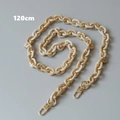 Detail of 120cm marble beige acrylic chain strap with gold metal lobster clasps - 120cm / Marble Beige