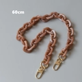 60cm brown marble acrylic resin shoulder strap with gold metal lobster clasps for bags - 60CM / Pink