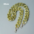 Cadena para bolso de 80cm en acrílico mármol verde oliva con cierres de mosquetón - 80cm / Verde