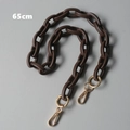 65cm dark brown acrylic chain replacement with gold metal lobster clasps for handbags - 65cm / Brown