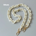 Detailed 84cm cream acrylic chain strap with gold lobster clasps for crossbody bags - 84cm / White