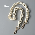 Detail view of 65cm cream acrylic thick chain strap with gold lobster clasps - 65cm / White