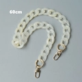 Dettaglio catena per borse da 60cm in resina acrilica crema con chiusure dorate - Bianco Sporco / 60CM