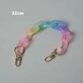 32cm bunte mattierte Acrylkette mit goldenen Karabinerverschlüssen für Taschen und Zubehör - Mehrfarbig 32cm