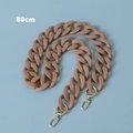 80cm matte terracotta resin chain strap for handbags with gold metal lobster clasps - 80cm / Orange
