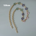 120cm colorful resin acrylic and gold metal chain strap with lobster clasps for bags - Mixed Colors (120CM)