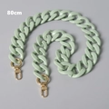 Detailed 80cm light green acrylic chain bag strap with gold metal swivel lobster clasps - Fruit Green 80cm