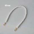Detail of 65cm elegant white pearl bag strap with gold lobster clasps for handbags - Gold Clasp-65CM