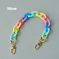 Cadena de acrílico de 30cm en colores vibrantes con cierres de mosquetón dorados - 30cm