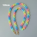 Detailed view of 120cm colorful acrylic chain strap with gold lobster clasps - 120cm