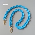Himmelblaue 85cm Acrylkette mit goldenen Karabinerverschlüssen für Taschen und Handys - 85cm / Blau