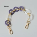 Cadena barroca de resina de 34cm con eslabones morados mates para bolsos - 34cm / Morado