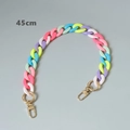 Cadena de eslabones acrílicos de 45cm en colores caramelo con cierres de oro giratorios - 45cm