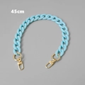 Catena per borsa 45cm blu cielo in acrilico con chiusure a moschettone dorate lucide - 45cm / Blu