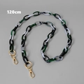 120cm marble resin bag strap chain with gold lobster clasps and tricolor link detail - Multicolor / 120cm