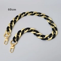 60cm black resin and gold metal chunky chain strap with lobster clasps for bags - Fishbone Pattern Spliced (60CM)