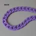 Chunky 86CM candy purple acrylic chain strap with oval links for retro handbag decoration - Purple-86CM