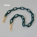 63cm dark green acrylic bag strap with matte finish resin links and gold lobster clasps - 63cm / Blue