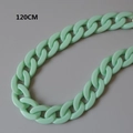 Light green acrylic resin fishbone chain strap for bags with 120cm length and chunky links - Light Green-120CM
